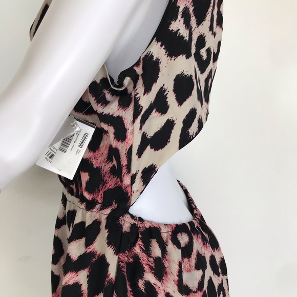 AQUA  L animal print pink dress - Picture 4 of 9